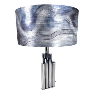 Table Lamp with Lampshade in the style of Reggiani, 1970s For Sale