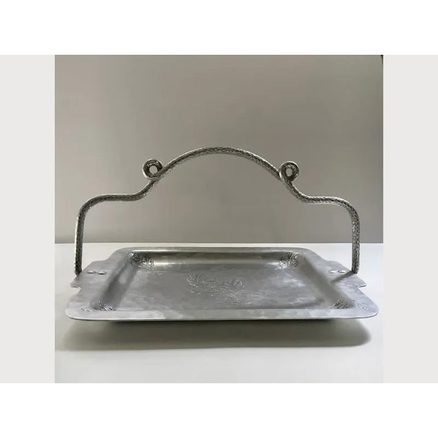 Farberware Aluminum Loop Handled Tray, 1930's For Sale In New York - Image 6 of 8
