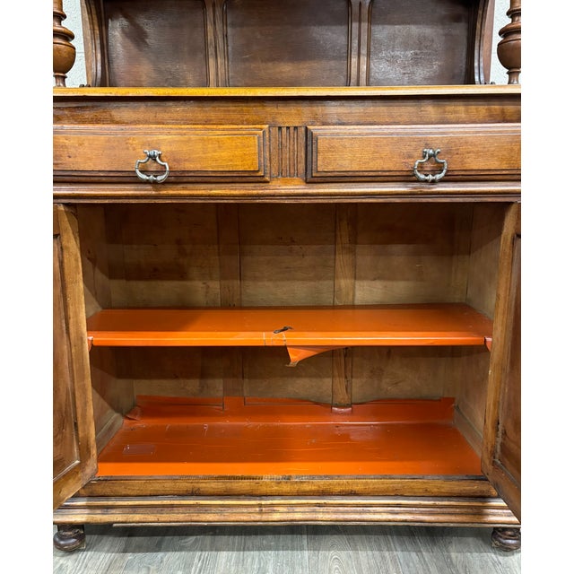 Antique French Renaissance Revival Henri II Style Two-Piece Buffet Deux Corps For Sale - Image 14 of 18