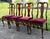 1970s Pennsylvania House Cherry Dining Chairs Vintage Queen Anne Set of 6 Velvet For Sale - Image 5 of 17