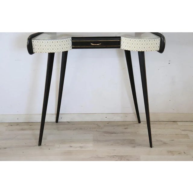Console Table in Wood and Glass Top, 1950s For Sale - Image 9 of 12