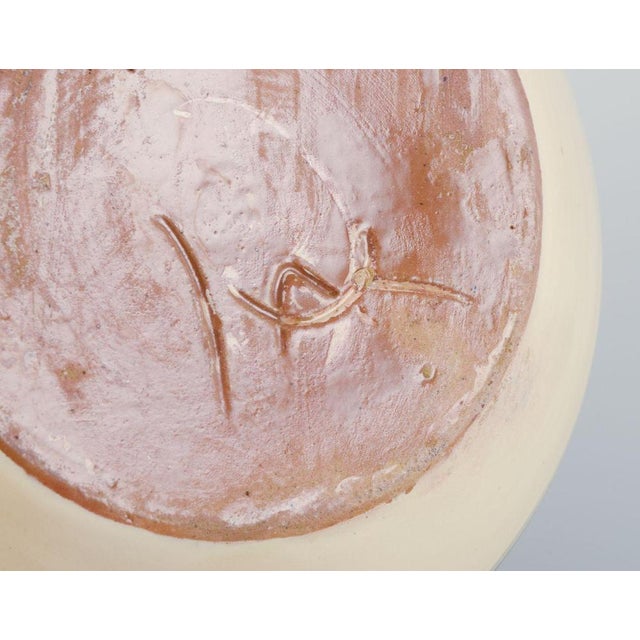 Handmade Ceramic Vase with Cow Horn Technique from Kähler, Denmark, 1930s For Sale - Image 6 of 8