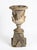 1990s Neo-Classical Style Cast Stone Garden Urn on Pedestal With Bacchanalian Relief For Sale - Image 5 of 10