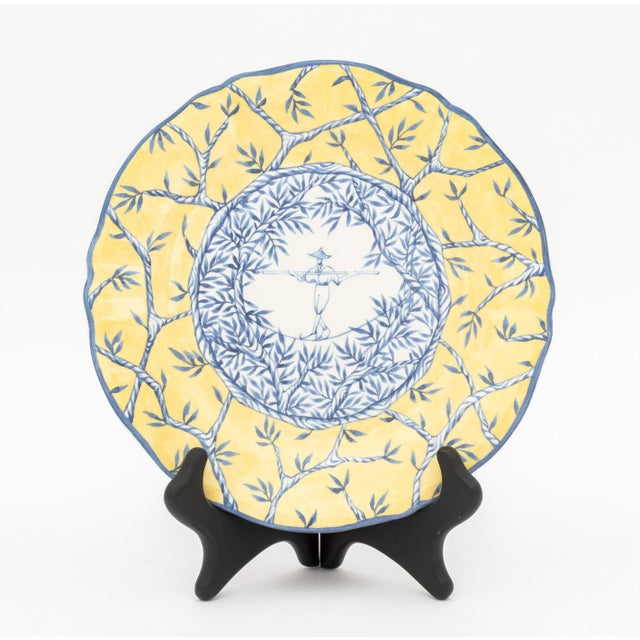 Faiencerie De Gien "Baladins" Plate Service for 6 For Sale - Image 4 of 13