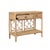 Worlds Away Matthew Izzo Home - Gideon Natural Rattan Tow Drawer Console Table With Decorative Back For Sale - Image 4 of 8