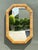 Vintage Octagonal Rattan Wrapped Wall Mirror For Sale - Image 4 of 14