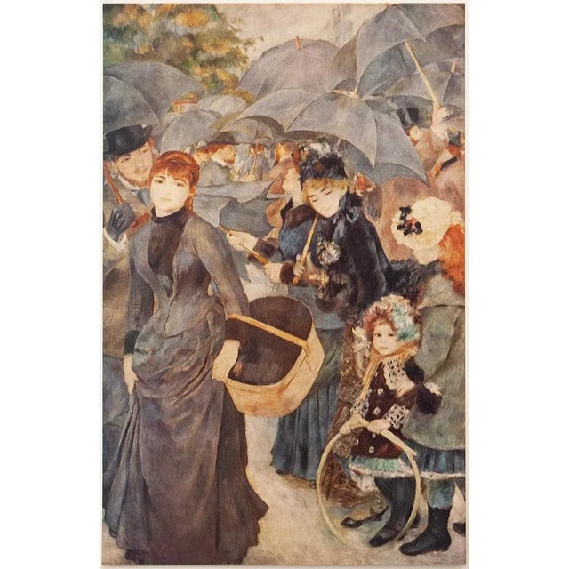 A stunning vintage photogravure after painting "The Umbrellas" by Auguste Renoir. Comes from first limited American...