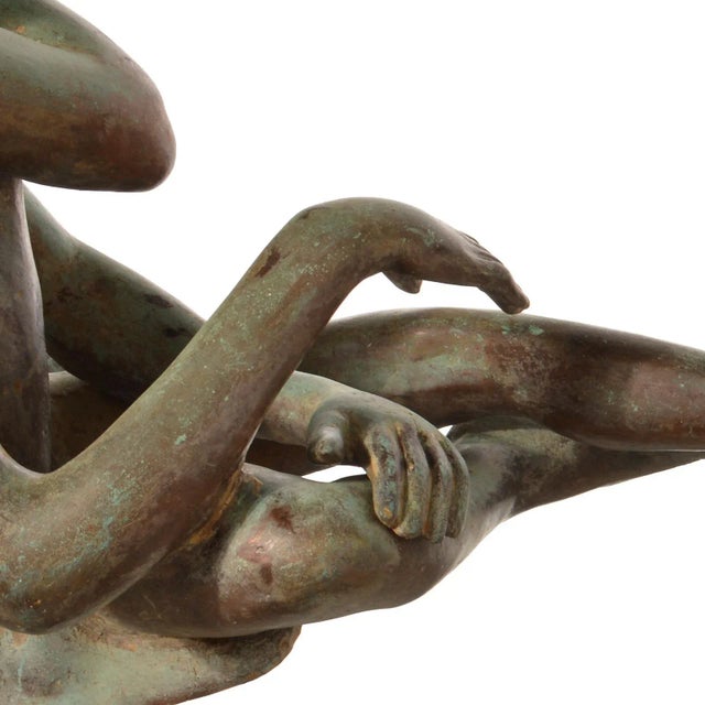 Bronze 1980s Victor Salmones Bronze Sculpture - the Couple For Sale - Image 8 of 11