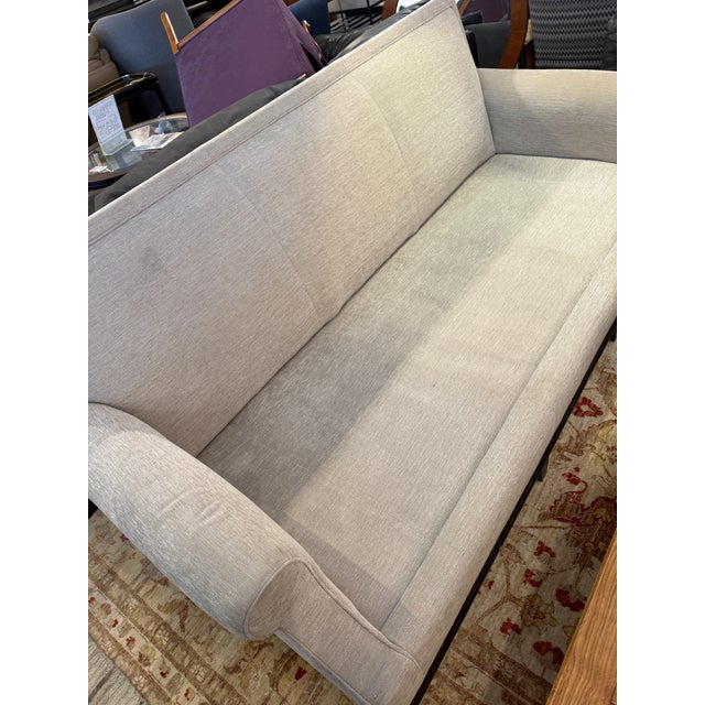 Silver Bench Crafted Bespoke Twill Sofa, Heathered Taupe For Sale - Image 8 of 12