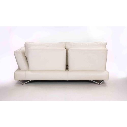Vintage White Leather Sofa Set, Italy, 1970s, Set of 2 For Sale - Image 9 of 11