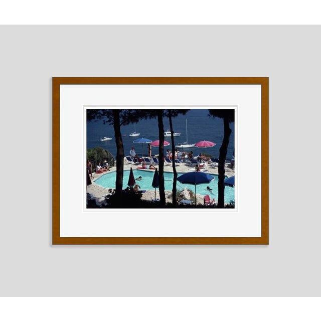 Modern Pellicano Pool 1980 by Slim Aarons Framed C Print For Sale - Image 3 of 3
