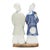 Blue Antique 18th Century Chinese Export Porcelain Blue & White & Celadon Qianlong Double Figure of a Couple For Sale - Image 8 of 11