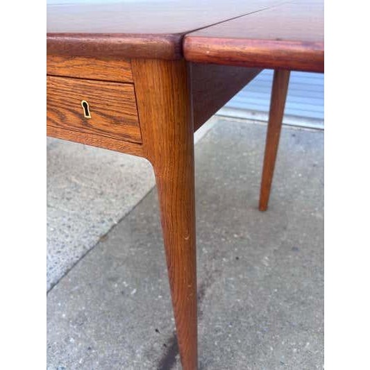 Hans J. Wegner Model 305 Drop-Leaf Desk, Oak & Teak, 1960 For Sale - Image 14 of 17