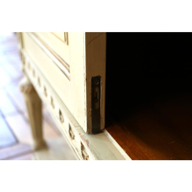 Antique Italian Painted Cabinet With Gold Leaf Accents, Circa 1930s For Sale - Image 14 of 18
