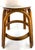 Mid Century Bentwood Rattan Stool With Cream Upholstered Cushion For Sale - Image 9 of 12