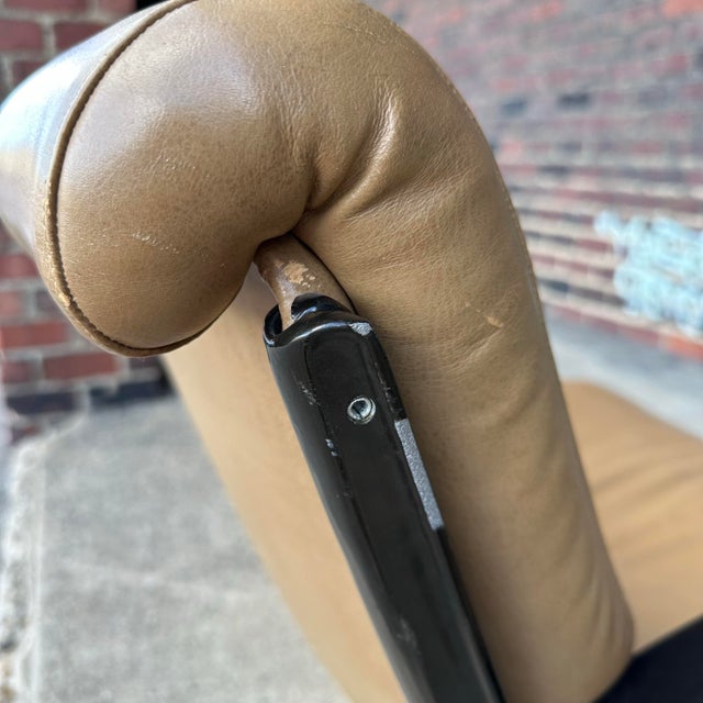 Pair of Tan Leather Office Chairs by Alfred Kill For Sale In Cleveland - Image 6 of 12