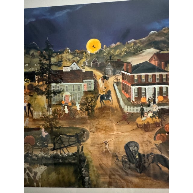 Norman Rockwell "Pumpkins on the Green" Will Moses Signed & Numbered Limited Edition Custom-Framed 1990s Print For Sale - Image 4 of 11