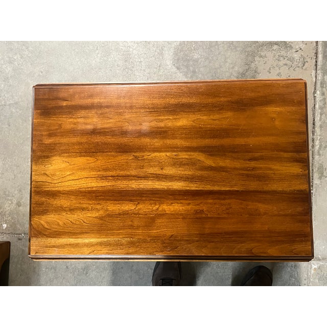 1980s Statton Trutype Americana Pair of Cherry Pembroke End Tables For Sale - Image 10 of 12