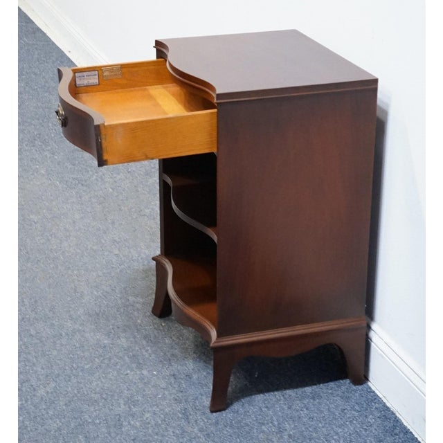 Fancher Furniture Co. Solid Mahogany Traditional Duncan Phyfe Style 18" Open Cabinet Nightstand For Sale In Kansas City - Image 6 of 11