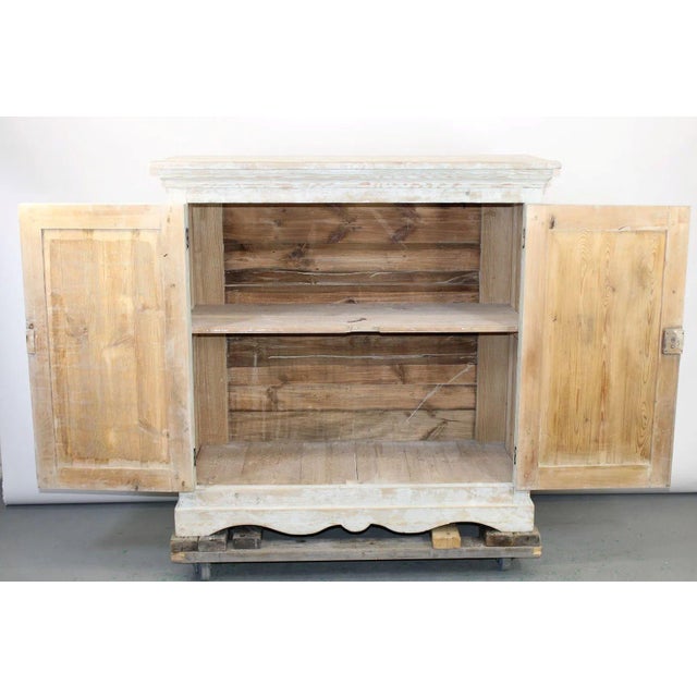 Gustavian (Swedish) Swedish Blue Paint, Pine Two-Door Buffet, Late 18th / Early 19th C For Sale - Image 3 of 6