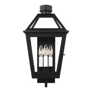 Chapman & Myers by Visual Comfort Studio Hyannis Medium Wall Lantern, Textured Black For Sale