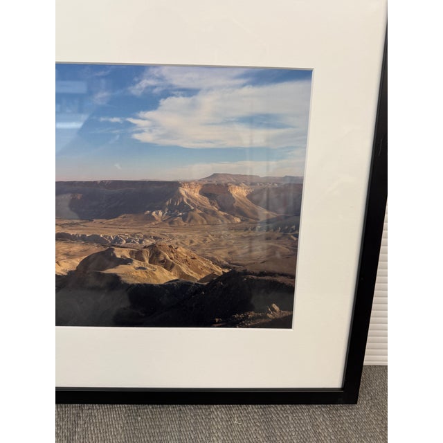 Sky Blue Zin Valley and Desert Cliffs in the Negev Desert, Framed For Sale - Image 8 of 12