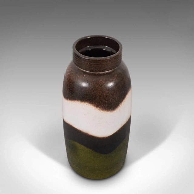1950s German Ceramic Earth Tone Vase For Sale - Image 9 of 13