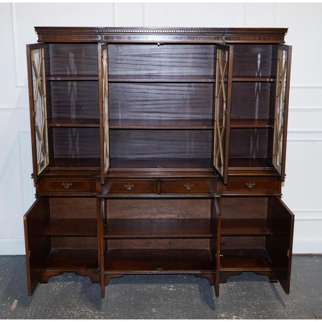 Georgian Breakfront Four Door Display Cabinet For Sale - Image 16 of 18