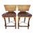 Kreiss Bamboo Barstools Leather Pair For Sale