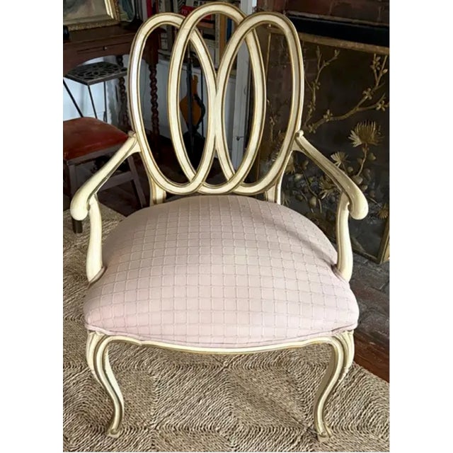 Mid 20th Century Mid Century French Style Ribbon Back Arm Chair For Sale - Image 5 of 10