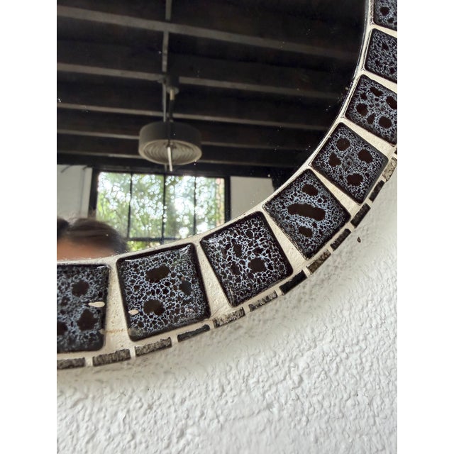 Oval Ceramic Mosaic Mirror, 1950s For Sale - Image 15 of 18
