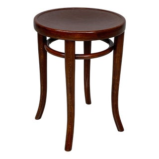 Mid-Century Modern German Stool in Wood from Thonet, 1940s For Sale