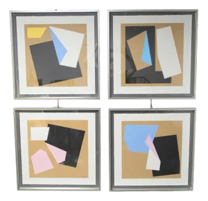 Joel Ráez, Compositions, Silkscreen Prints, Framed, Set of 4