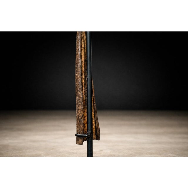 Metal Igbo Iron Currency Knife Sculpture on Custom Platform, Nigeria, Early 20th Century For Sale - Image 7 of 13