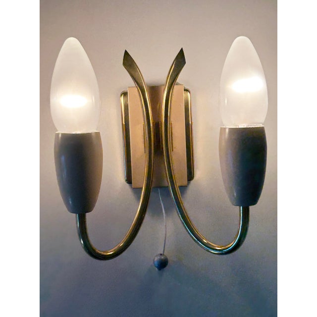Metal Mid-Century Modern German Sputnik Wall Lights from Kaiser-Leuchten, 1950s, Set of 2 For Sale - Image 7 of 18