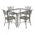 1950s Set of Four Vintage Wrought Iron Chairs With Matching Table For Sale