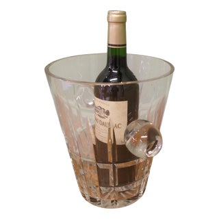 French Art Deco Hand-Cut Crystal Wine Cooler, 1930 For Sale