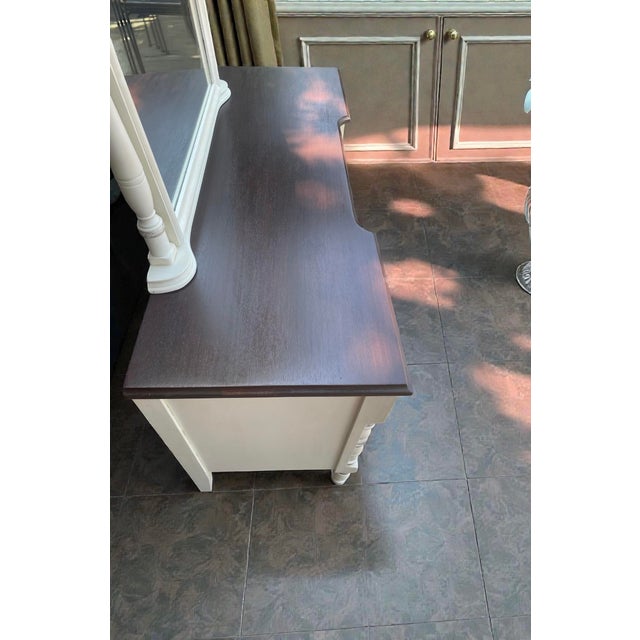 Vintage Mahogany Vanity Makeup Table For Sale - Image 9 of 11