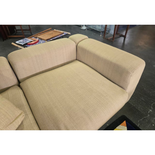 Tan 7pc Floating Sectional For Sale - Image 8 of 9
