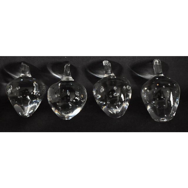 Vtg. Steuben Set of Six Crystal Strawberries W/Box For Sale - Image 16 of 18