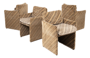 Salpol Armchairs by Angelo Mazzola and Missoni, 1980s, Set of 4