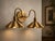 Handcrafted Solid Brass 2-Light Vanity Sconce with Scalloped Shades Bring warmth and character to your bathroom, bedroom,...