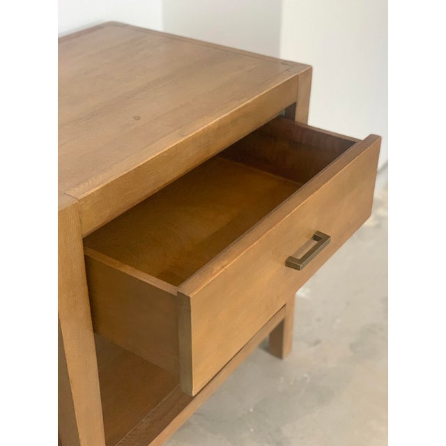 Crate & Barrel Dawson Grey Wash Nightstand Chairish