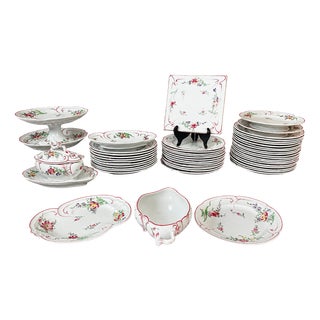19th Century Service from Luneville, 1890s, Set of 49 For Sale