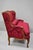Early 20th Century French Country Louis XV Style Mahogany Burgundy Wingback Settee For Sale - Image 11 of 12