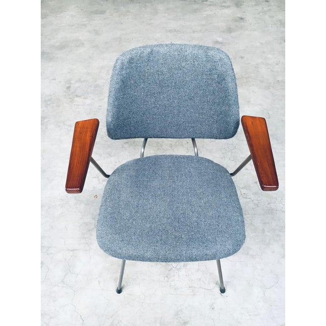 Kembo Mid-Century Modern Design Office Chair Set attributed to Wim Rietveld for Kembo, Netherlands, 1950s, Set of 6 For Sale - Image 4 of 18