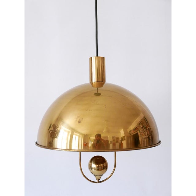 Mid-Century Modern Brass Pendant Lamp by Florian Schulz, Germany, 1970s For Sale - Image 11 of 18