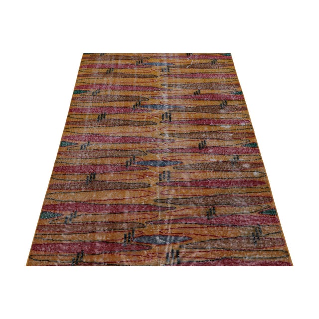 Art Deco 1960s Vintage Zeki Müren Art Deco Rug With Geometric Patterns For Sale - Image 3 of 7