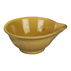 15" Antique Americana Yelloware Batter Bowl
