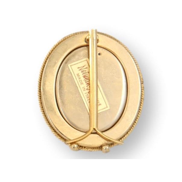 Hollywood Regency Midcentury Italian Micromosaic Oval Picture Frame for Neiman Marcus For Sale - Image 3 of 3